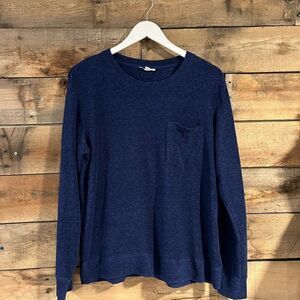 Roudelain navy long sleeve knit  top - L - 🙂3/$15